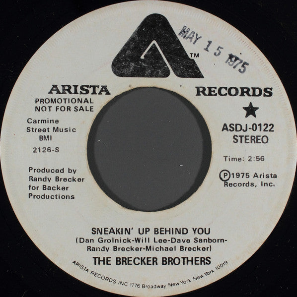 The Brecker Brothers : Sneakin' Up Behind You (7", Single, Mono, Promo)
