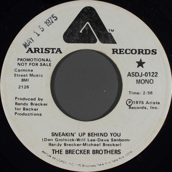 The Brecker Brothers : Sneakin' Up Behind You (7", Single, Mono, Promo)
