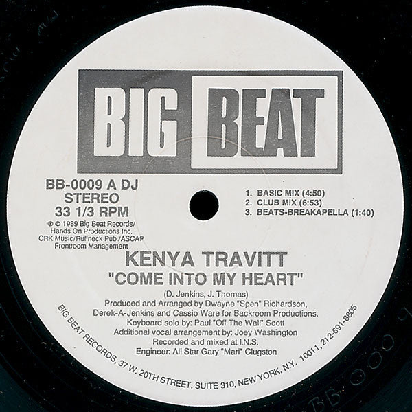 Kenya Travitt : Come Into My Heart (12", Promo)