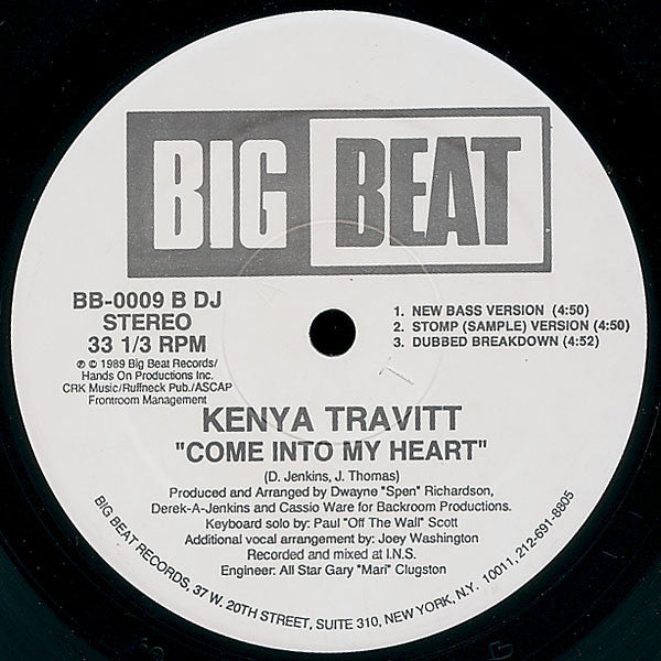Kenya Travitt : Come Into My Heart (12", Promo)