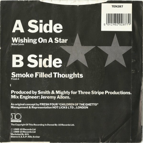 Fresh 4 (Children Of The Ghetto)* Featuring Lizz. E* : Wishing On A Star (7", Single, Sil)