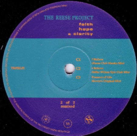 The Reese Project : Faith Hope & Clarity Remixed (2xLP, Album)
