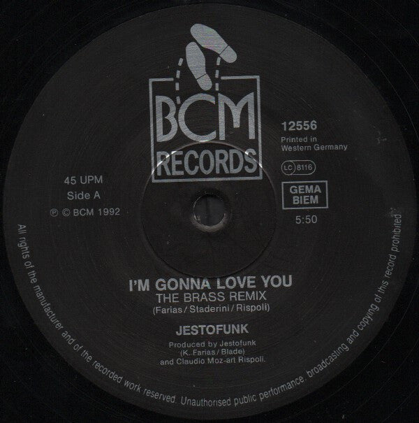 Jestofunk : I'm Gonna Love You (12")