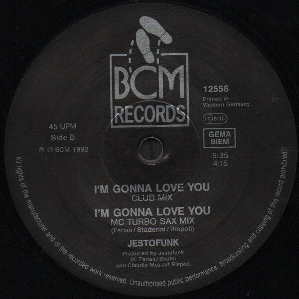 Jestofunk : I'm Gonna Love You (12")