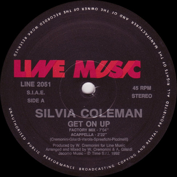 Silvia Coleman : Get On Up (12")