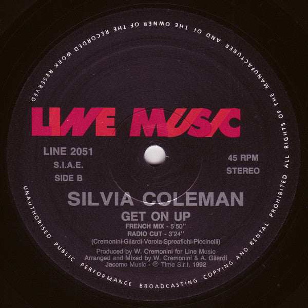Silvia Coleman : Get On Up (12")