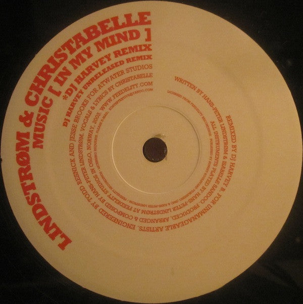 Lindstrøm & Christabelle : Music (In My Mind) (DJ Harvey Remix) (12", S/Sided)