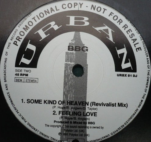 BBG : Some Kind Of Heaven (12", Promo)