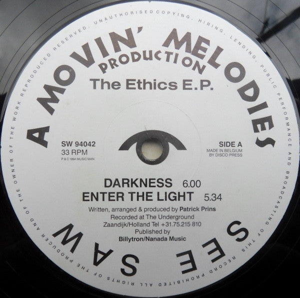 Movin' Melodies : The Ethics E.P. (12", EP)