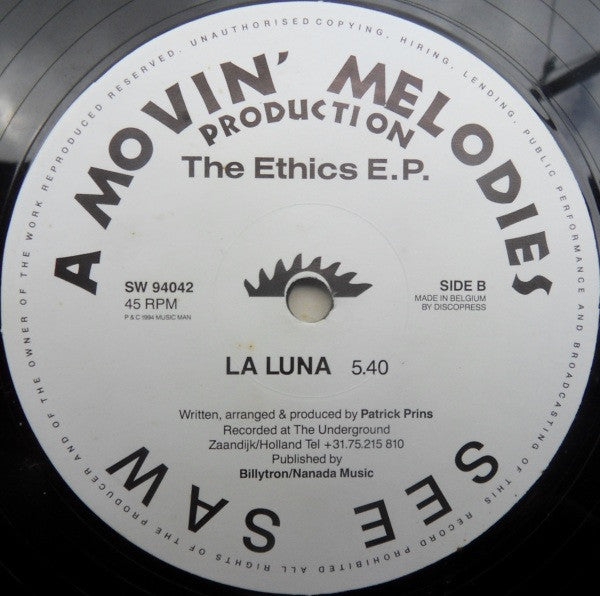 A Movin' Melodies Production* : The Ethics E.P. (12", EP)