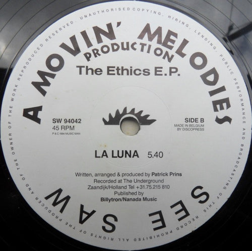 A Movin' Melodies Production* : The Ethics E.P. (12", EP)