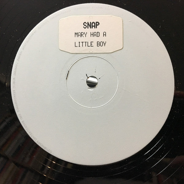 Snap! : Mary Had A Little Boy (12", W/Lbl)