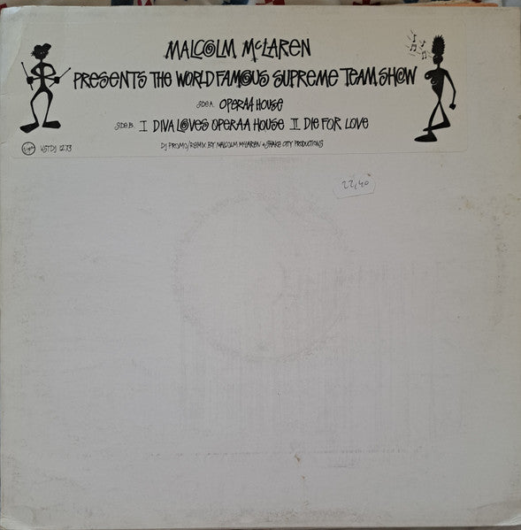 Malcolm McLaren Presents World's Famous Supreme Team : Operaa House (12", Promo)