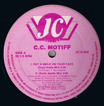 C.C. Motiff : Put A Smile On Your Face (12")