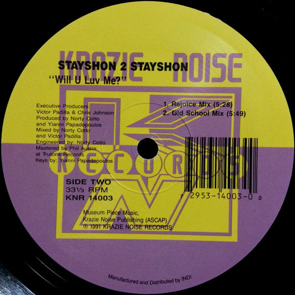 Stayshon 2 Stayshon : It's All Rite / Will U Luv Me (12")