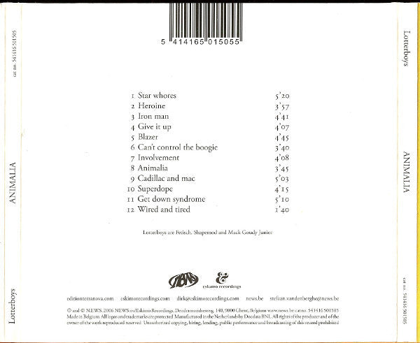 Lotterboys : Animalia (CD, Album)