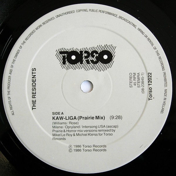 The Residents : Kaw-Liga (Dancemix) (12", Maxi)