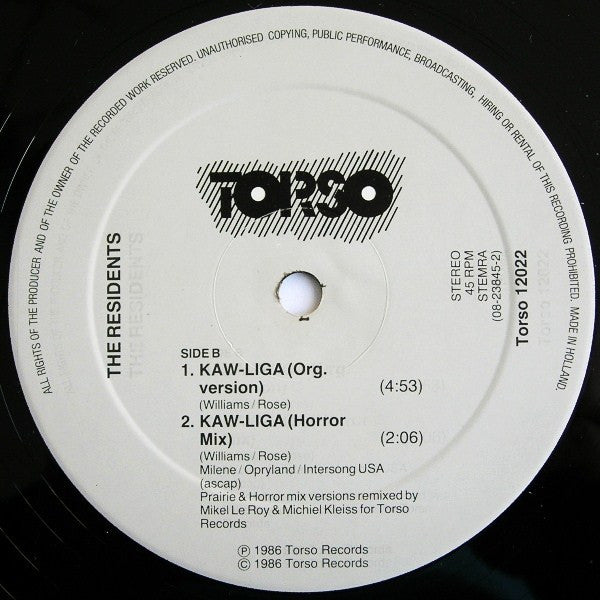 The Residents : Kaw-Liga (Dancemix) (12", Maxi)