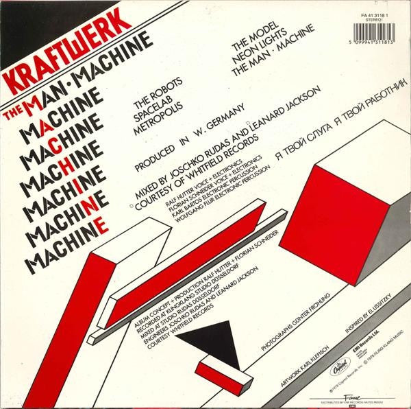 Kraftwerk : The Man Machine (LP, Album, RE)