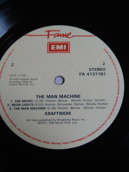 Kraftwerk : The Man Machine (LP, Album, RE)