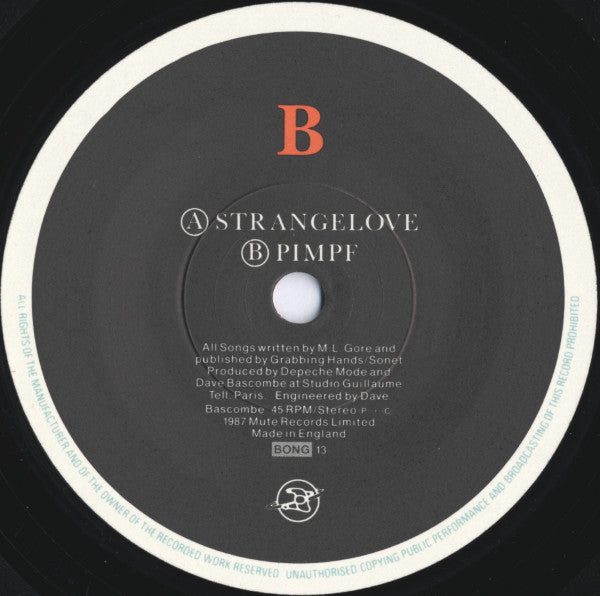 Depeche Mode : Strangelove (7", Single)