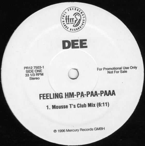 Dee : Feeling Hm-Pa-Paa-Paaa (12", Promo)
