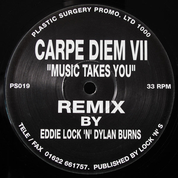 Carpe Diem : VII - Music Takes You (Remix) (12", S/Sided, Ltd, Promo)