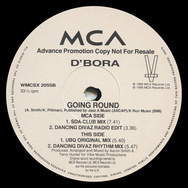 D'Bora : Going Round (12", Promo)