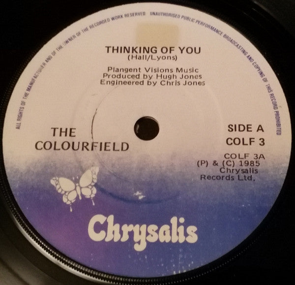 The Colour Field* : Thinking Of You (7", Single)