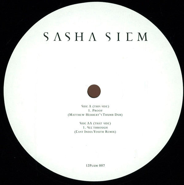 Sasha Siem : See Through (12", Single)