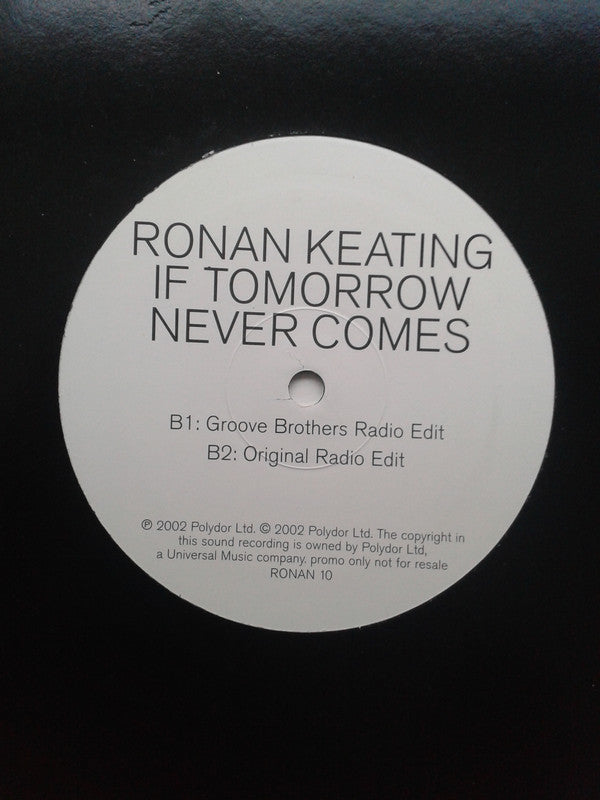 Ronan Keating : If Tomorrow Never Comes (12", Promo)