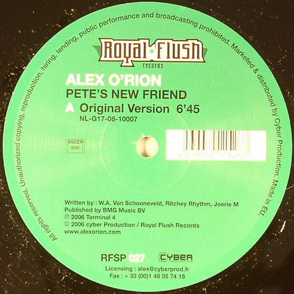 Alex O'Rion : Pete's New Friend (12")