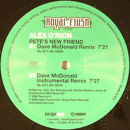 Alex O'Rion : Pete's New Friend (12")
