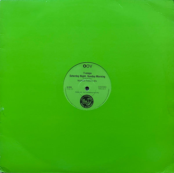 T-empo : Saturday Night, Sunday Morning (12", Promo)