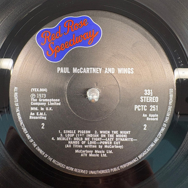 Wings (2) : Red Rose Speedway (LP, Album, No )