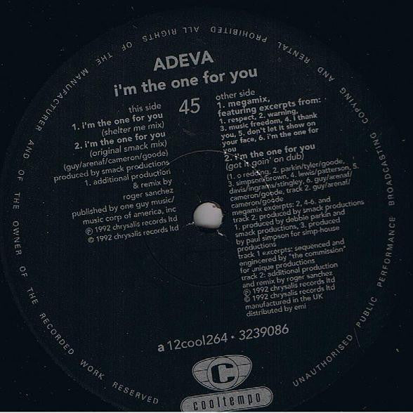 Adeva : I'm The One For You (12")
