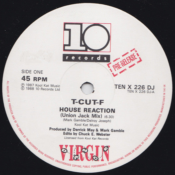 T-CUT-F : House Reaction (Union Jack Mix) (12", Promo)
