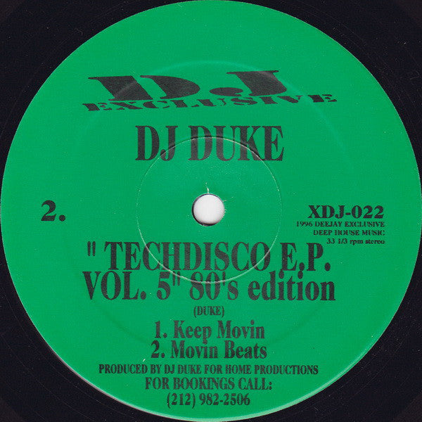 DJ Duke : Techdisco E.P. Vol. 5 (80's Edition) (12", EP)