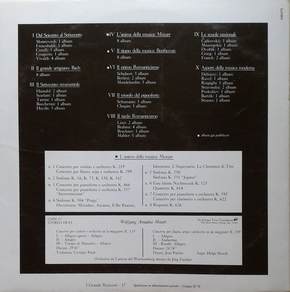Mozart*, György Pauk, Jean Patero, Helga Storck : Concerto Per Violino E Orchestra K. 219 / Concerto Per Flauto, Arpa E  Orchestra K. 299 (LP, Comp)