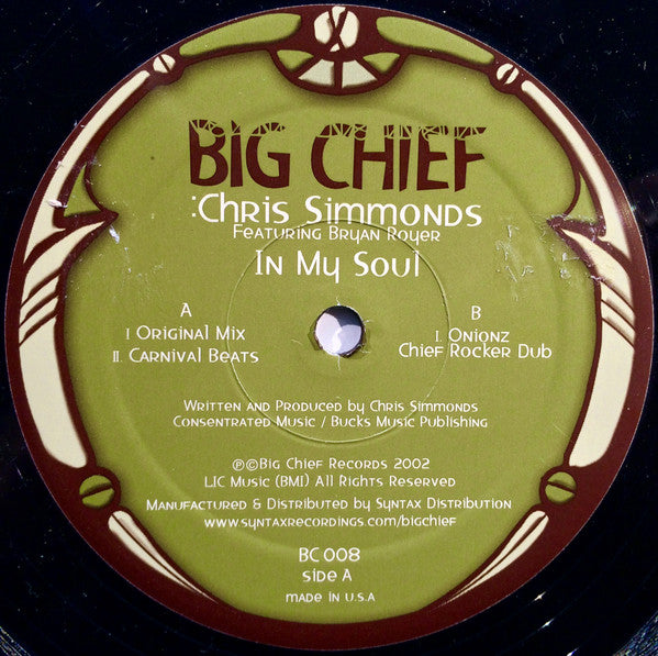 Chris Simmonds : In My Soul (12")