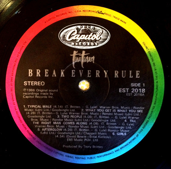Tina Turner : Break Every Rule (LP, Album)