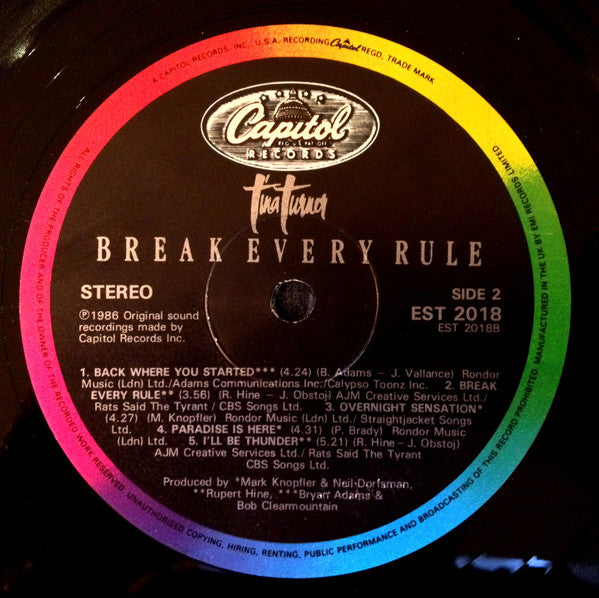 Tina Turner : Break Every Rule (LP, Album)