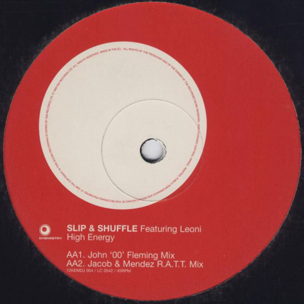 Slip & Shuffle Featuring Leoni (2) : High Energy (12", Promo)