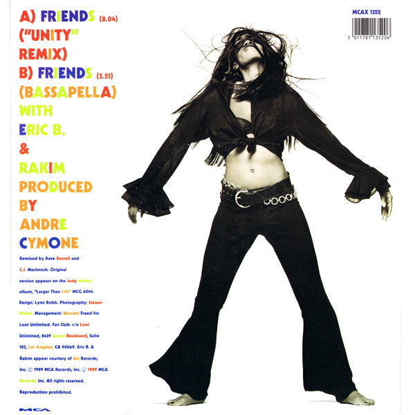 Jody Watley With Eric B. & Rakim : Friends ("Unity" Remix) (12")