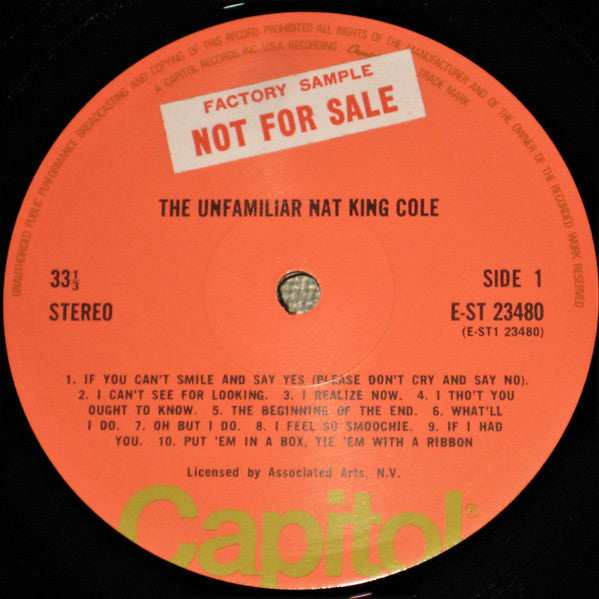 Nat King Cole : The Unfamiliar Nat King Cole (LP, Comp)