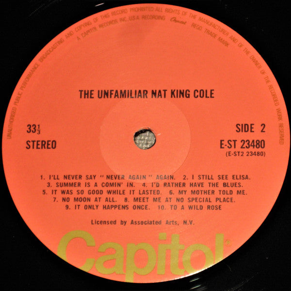 Nat King Cole : The Unfamiliar Nat King Cole (LP, Comp)
