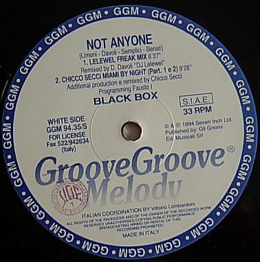 Black Box : Not Anyone (12")