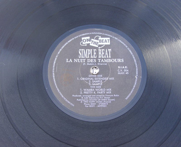 Simple Beat : La Nuit Des Tambours (12", Maxi)