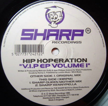 Hip Hoperation Featuring Kenny C : V.I.P EP Volume 1 (12", EP)
