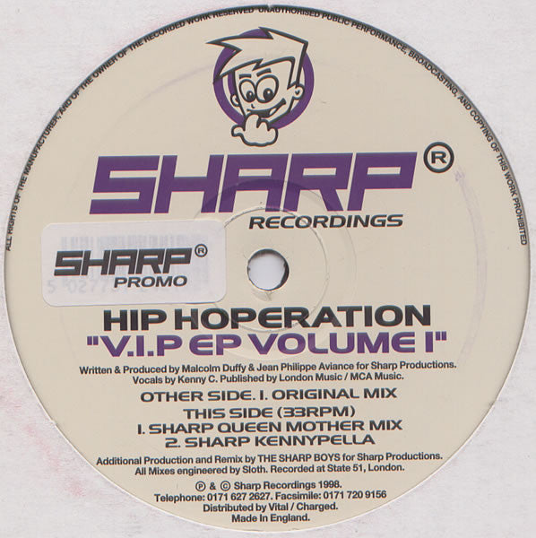Hip Hoperation Featuring Kenny C : V.I.P EP Volume 1 (12", EP)